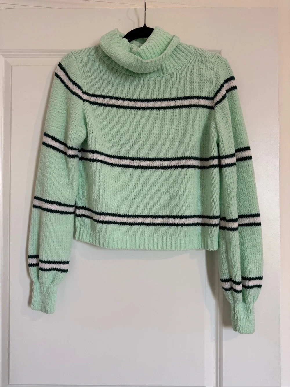 Wild Fable Mint Striped Turtleneck Sweater - Women